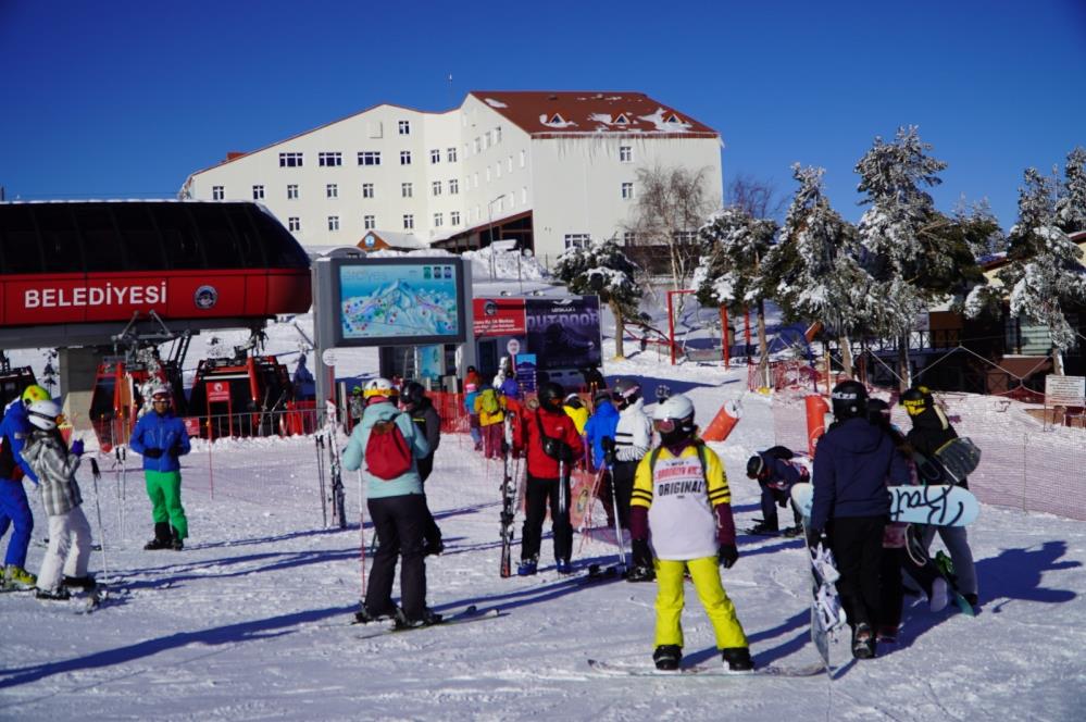 Erciyes’te kar kalınlığı 80 santime ulaştı, pistler doldu