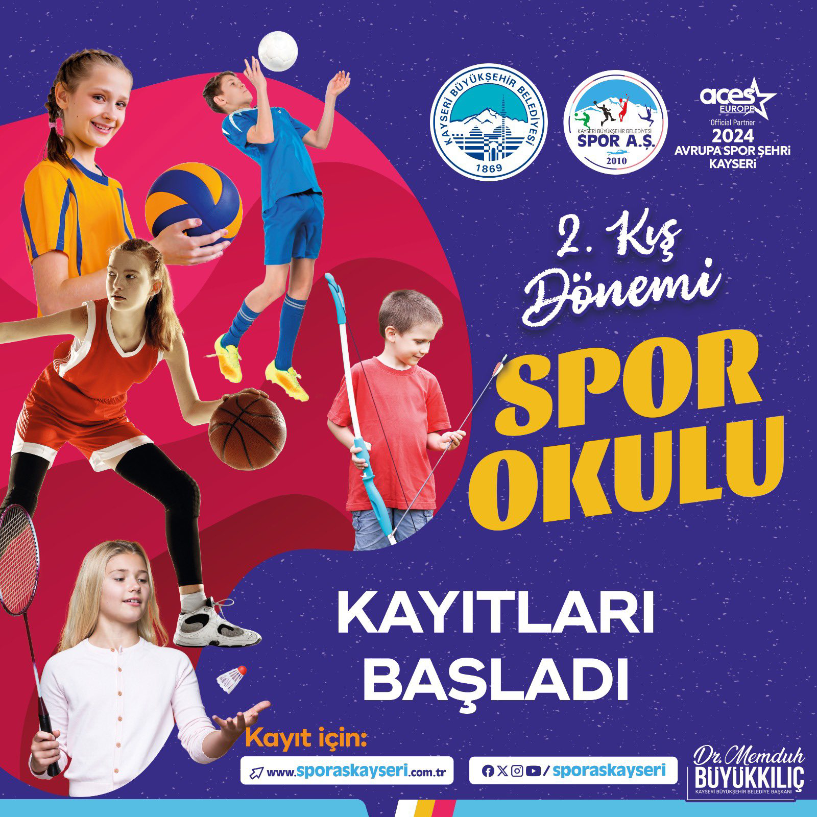 BÜYÜKŞEHİR’İN KIŞ DÖNEMİ SPOR OKULLARI KAYITLARI BAŞLADI