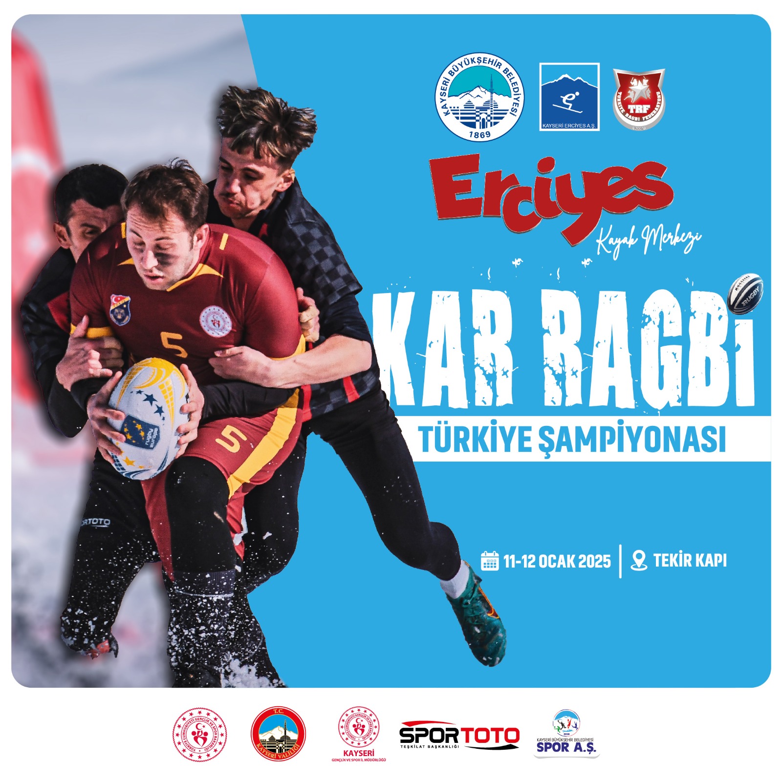 KAR RAGBİ TÜRKİYE ŞAMPİYONASI, ERCİYES’TE DÜZENLENECEK