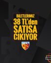KAYSERİSPOR – ANATLYASPOR MAÇ BİLETLERİ BUGÜN SATIŞA ÇIKACAK