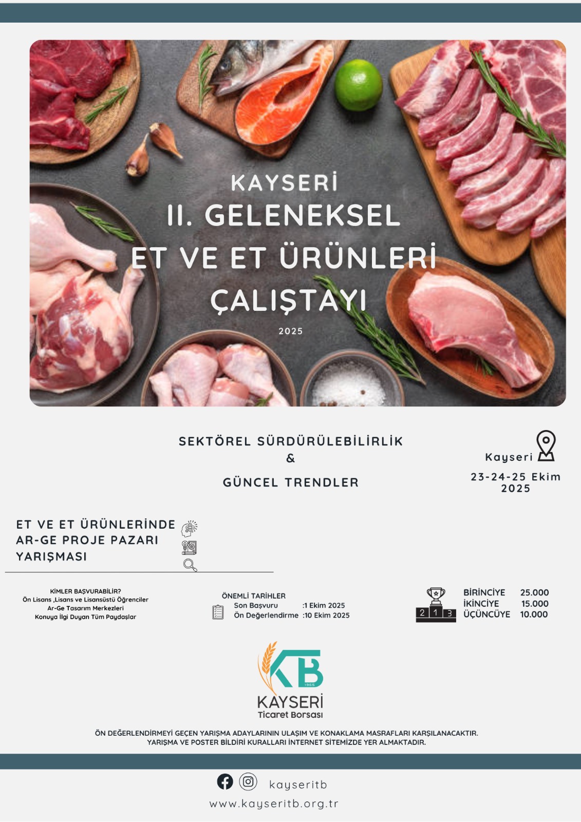 KAYSERİ 2. GELENEKSEL ET VE ET ÜRÜNLERİ ÇALIŞTAYI EKİM AYINDA YAPILACAK