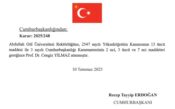 Prof. Dr. Cengiz Yılmaz yeniden AGÜ Rektörü olarak atandı