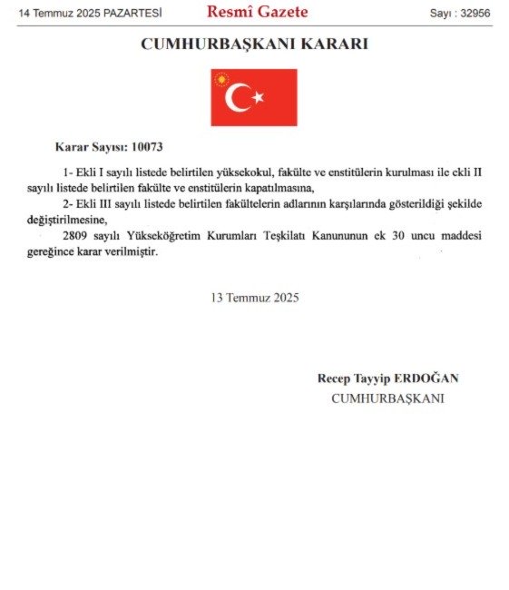 KAYSERİ ÜNİVERSİTESİ BÜNYESİNDE YABANCI DİLLER YÜKSEKOKULU KURULDU