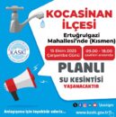Kocasinan ilçesine bağlı 1 mahallede planlı su kesintisi uyarısı