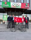 6 Şubat Depremleri için İzmir’den bisikletle yola çıkan Orhan Koltuk Kayseri’de