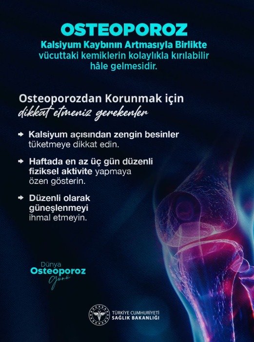 Sağlık Bakanlığı’ndan osteoporoz uyarısı: “Düzenli güneşlenmeyi ihmal etmeyin”