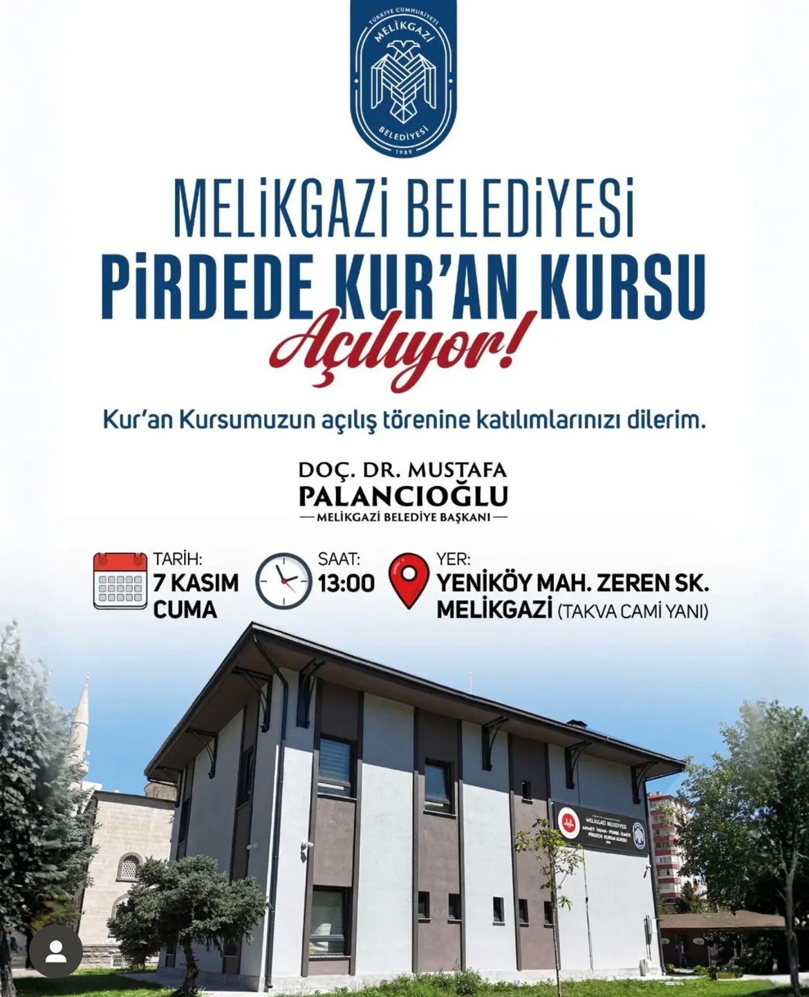 Pirdede Kur’an Kursu yarın açılıyor