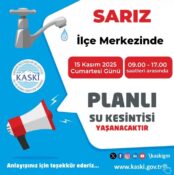 Sarız’da planlı su kesintisi uyarısı