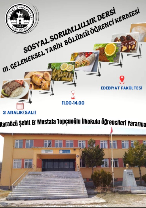 ERÜ’den 3. geleneksel kermes: Gelir şehit okuluna bağışlanacak
