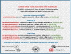 Kayseri’de yollar trafiğe açık