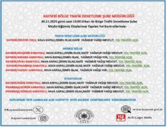 Kayseri’de yollar trafiğe açık