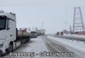 Pınarbaşı karayolu çekici ve tır trafiğine kapalı