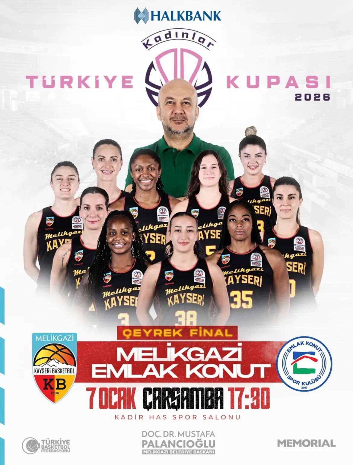 Melikgazi Kayseri Basketbol bugün Emlak Konut’u konuk edecek