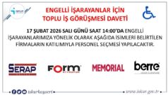 Engelli vatandaşlara yönelik toplu iş görüşmesi gerçekleşecek