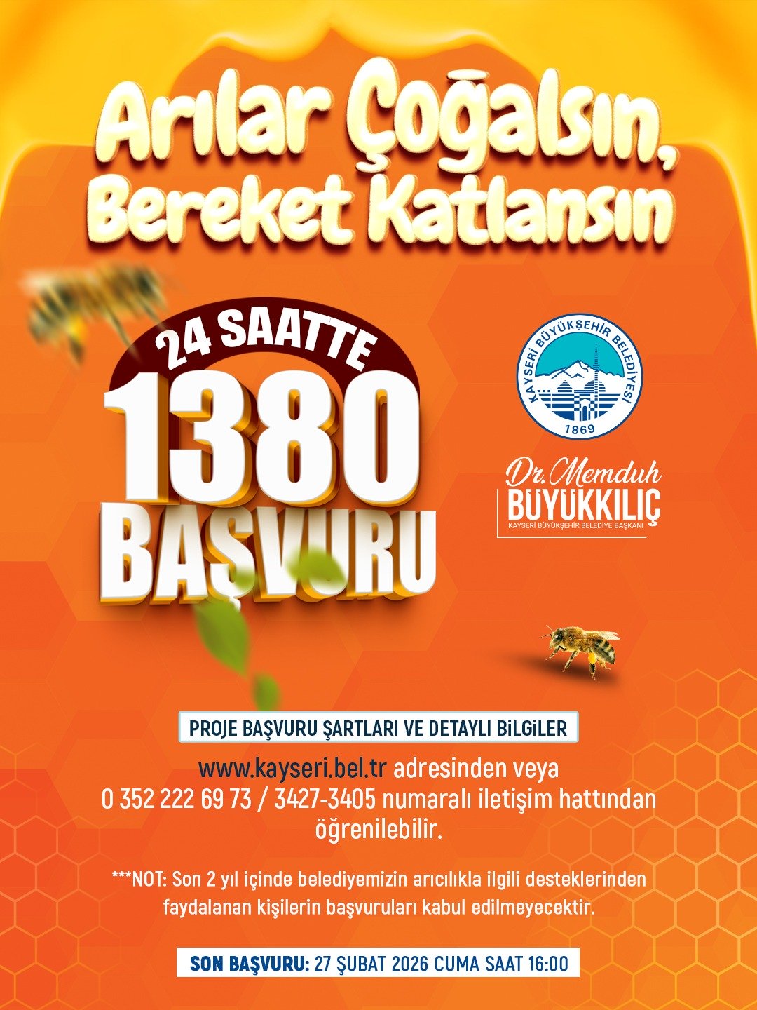 “Arılar Çoğalsın, Bereket Katlansın” projesine yoğun ilgi