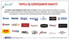 Kayseri’de 550 kişilik toplu iş görüşmesi yapılacak