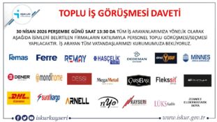 Kayseri’de 550 kişilik toplu iş görüşmesi yapılacak