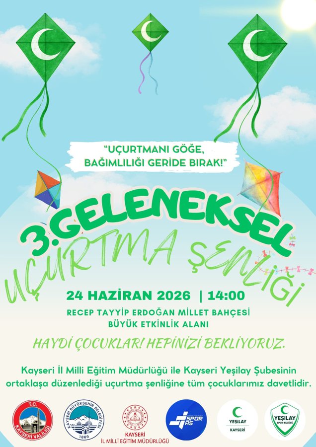 Uçurtma şenliği Millet Bahçesinde düzenlenecek